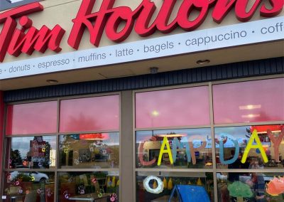 Tim Hortons Store with Camp Day decorations